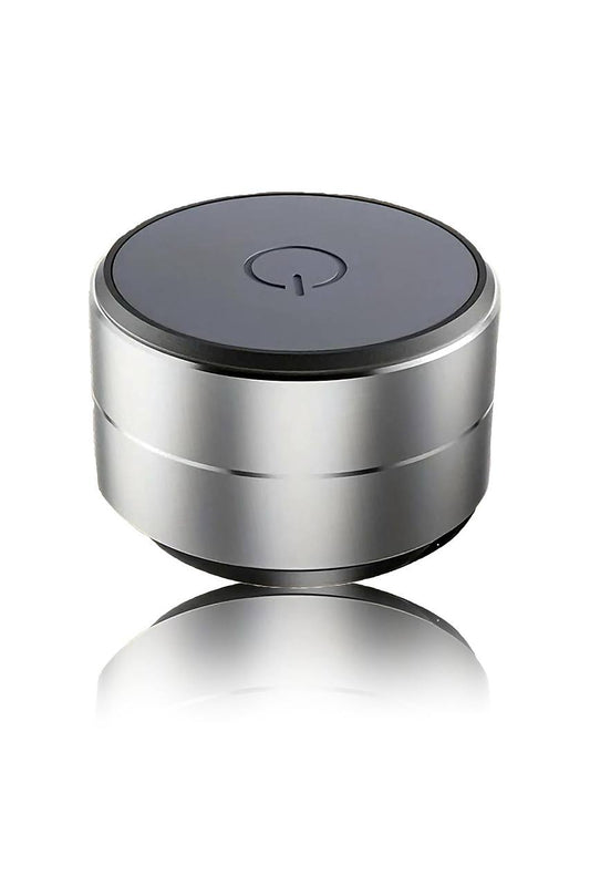 drofina mini portable bluetooth speaker in silver – compact wireless design