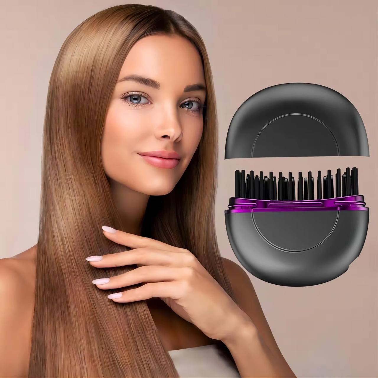 Mini Straightening Comb – SilkEase™ portable hair styler for sleek, smooth hair and frizz control.